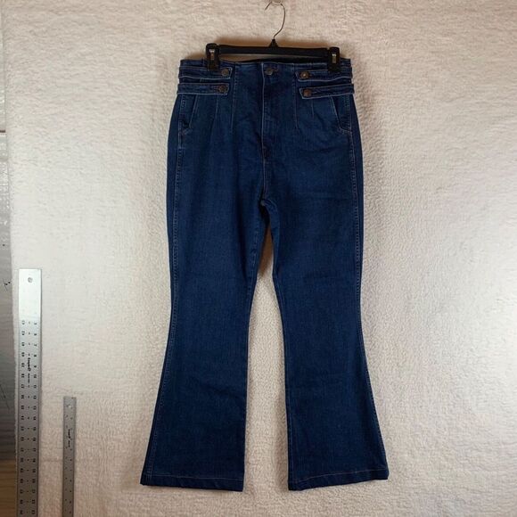 Veronica Beard Women's High Rise Stretch Beverly Skinny Flare Jeans Blue Size 30 - Picture 1 of 14